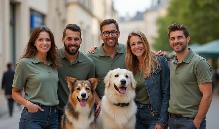 Équipe éducateur canin à Paris